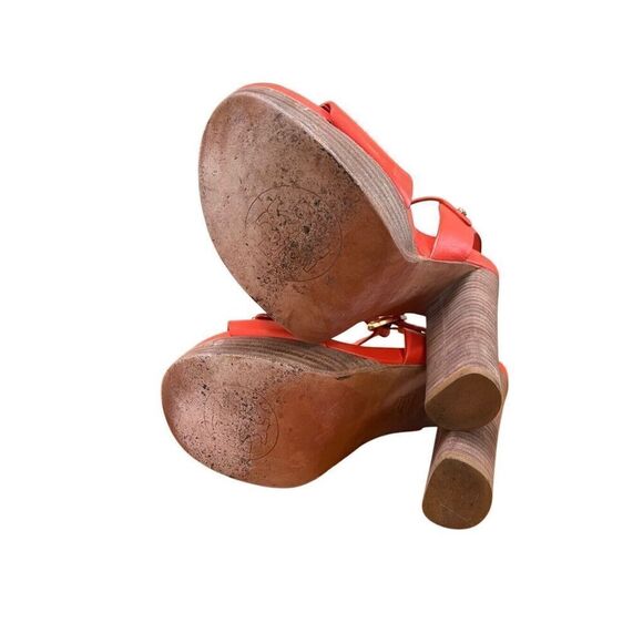 Tory Burch Tatum Nectarine Platform Heels Women’s 7.5 US - Picture 14 of 16